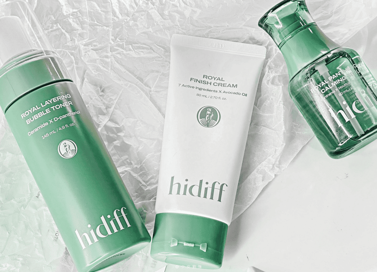 韓式養膚推薦！Hidiff 綠珍珠系列開箱 綠珍珠潤肌泡泡化妝水、綠珍珠 D-泛醇 3% 高濃縮水精華、綠珍珠酪梨修護乳霜實測分享